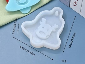 Molde silicona campana ciervo en el centro 